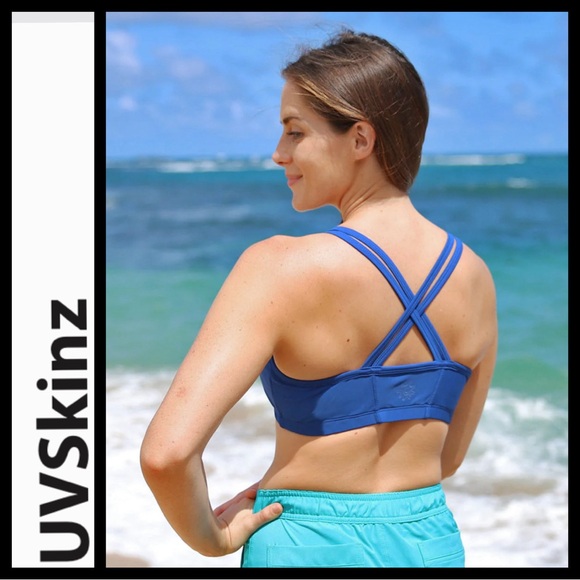 NWOT UV Skinz Women’s Crisscross Swim Bra - Picture 4 of 9
